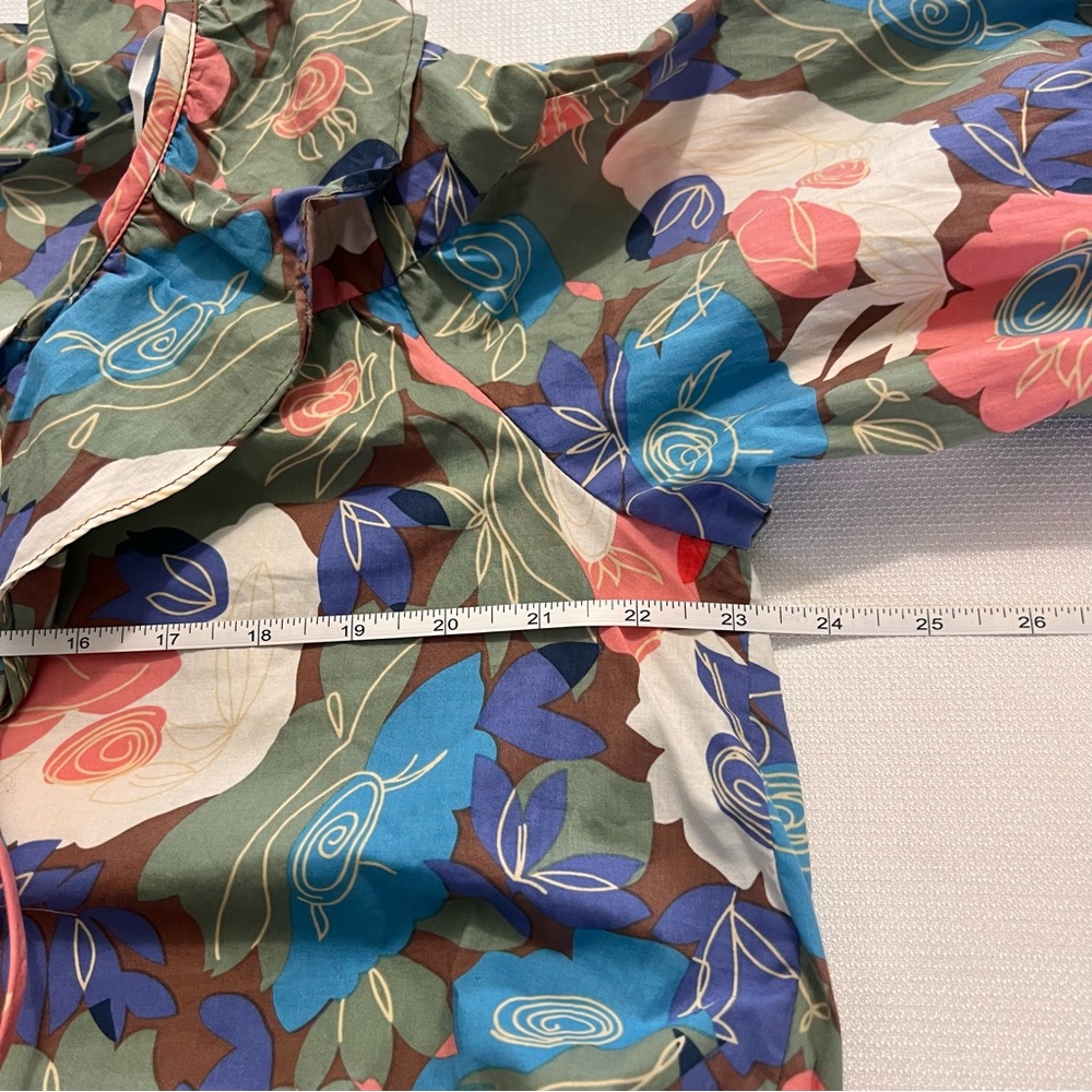First Love | Cotton Long Sleeve Floral Print Blouse With Ruffle details. - Picture 5 of 10
